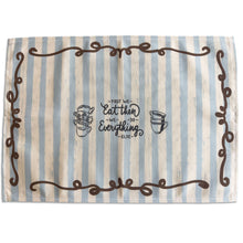 Load image into Gallery viewer, Canvas Cotton Placemat | Striped Scalloped-Edge Table Mat | Modern Everyday Dining Décor