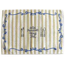 Load image into Gallery viewer, Canvas Cotton Placemat | Striped Scalloped-Edge Table Mat | Modern Everyday Dining Décor
