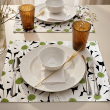 Load image into Gallery viewer, Linen Cotton Placemat | Scandinavian Print Table Mat | Eco-Friendly Dining Décor