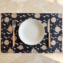 Load image into Gallery viewer, Linen Cotton Placemat | Scandinavian Print Table Mat | Eco-Friendly Dining Décor