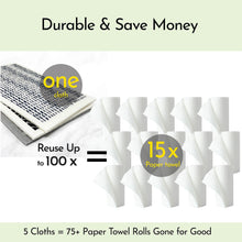 Load image into Gallery viewer, Long Swedish Dishcloths 5-Pack – Reusable &amp; Eco-Friendly Cleaning Cloths | SimplyCasa