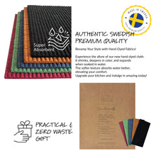 Load image into Gallery viewer, Swedish Dishcloths 5-Pack – Reusable &amp; Eco-Friendly Cleaning Cloths | SimplyCasa